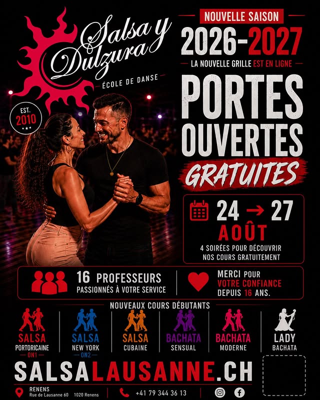 Portes ouvertes gratuites — Saison 2026-2027 poster